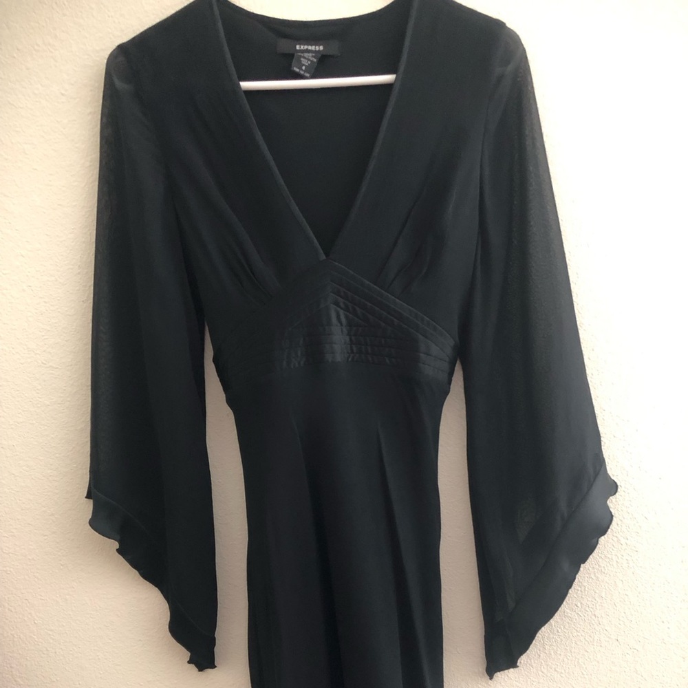 Express black tie dress